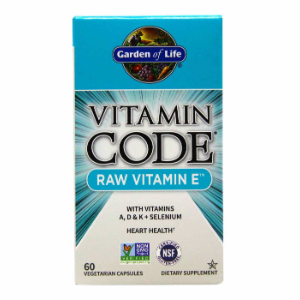 Garden of Life Vitamin Code Raw Vitamin E, 60 Caps