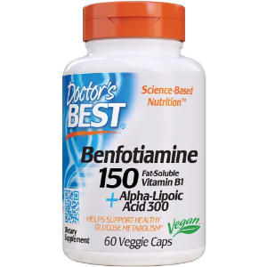 Doctor's Best Benfotiamine 150 + Alpha-Lipoic Acid 300 with BenfoPure