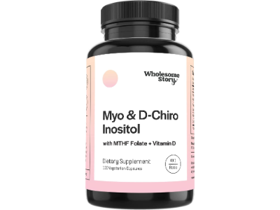 Wholesome Story Myo-Inositol & D-Chiro Inositol Capsules with MTHF, Folate, Vitamin D