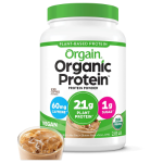 Orgain Organic Vegan Protein Powder, Iced Coffee,