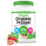 Orgain Organic Vegan Protein Powder, Strawberries & Cream