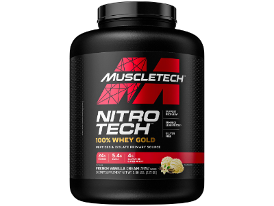 MuscleTech Nitro Tech Whey Gold Protein Powder, French Vanilla