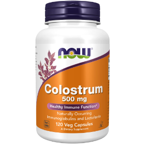 NOW Colostrum 500 mg, 120 Veg Capsules